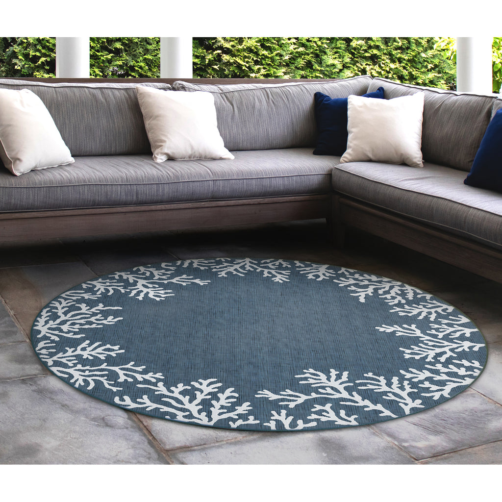 Trans Ocean Carmel Coral Border Area Rug