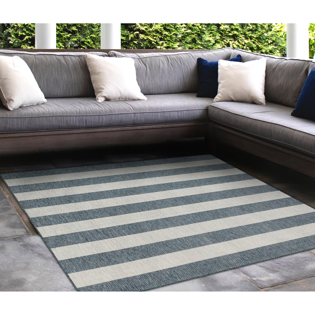 Trans Ocean Carmel Rugby Stripe Area Rug