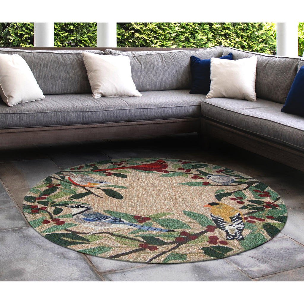 Trans Ocean Frontporch Bird Border Area Rug