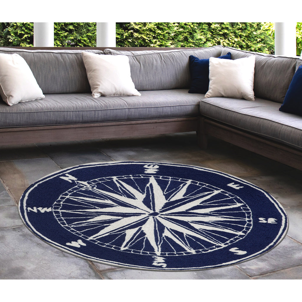 Trans Ocean Frontporch Compass Area Rug