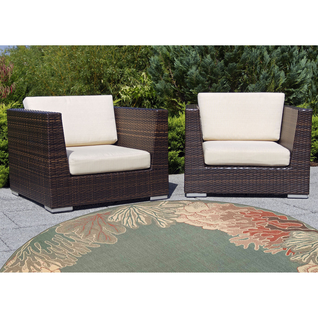 Trans Ocean Riviera Reef Border Area Rug