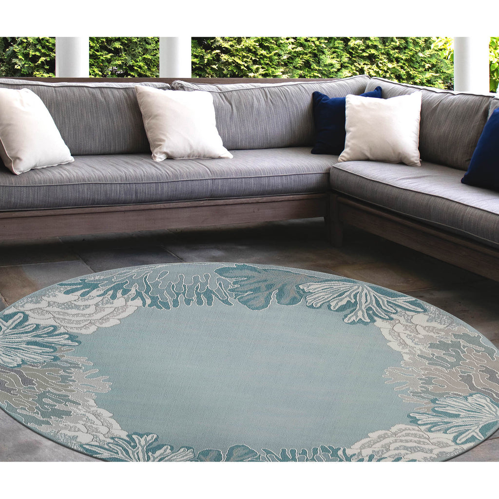 Trans Ocean Riviera Reef Border Area Rug