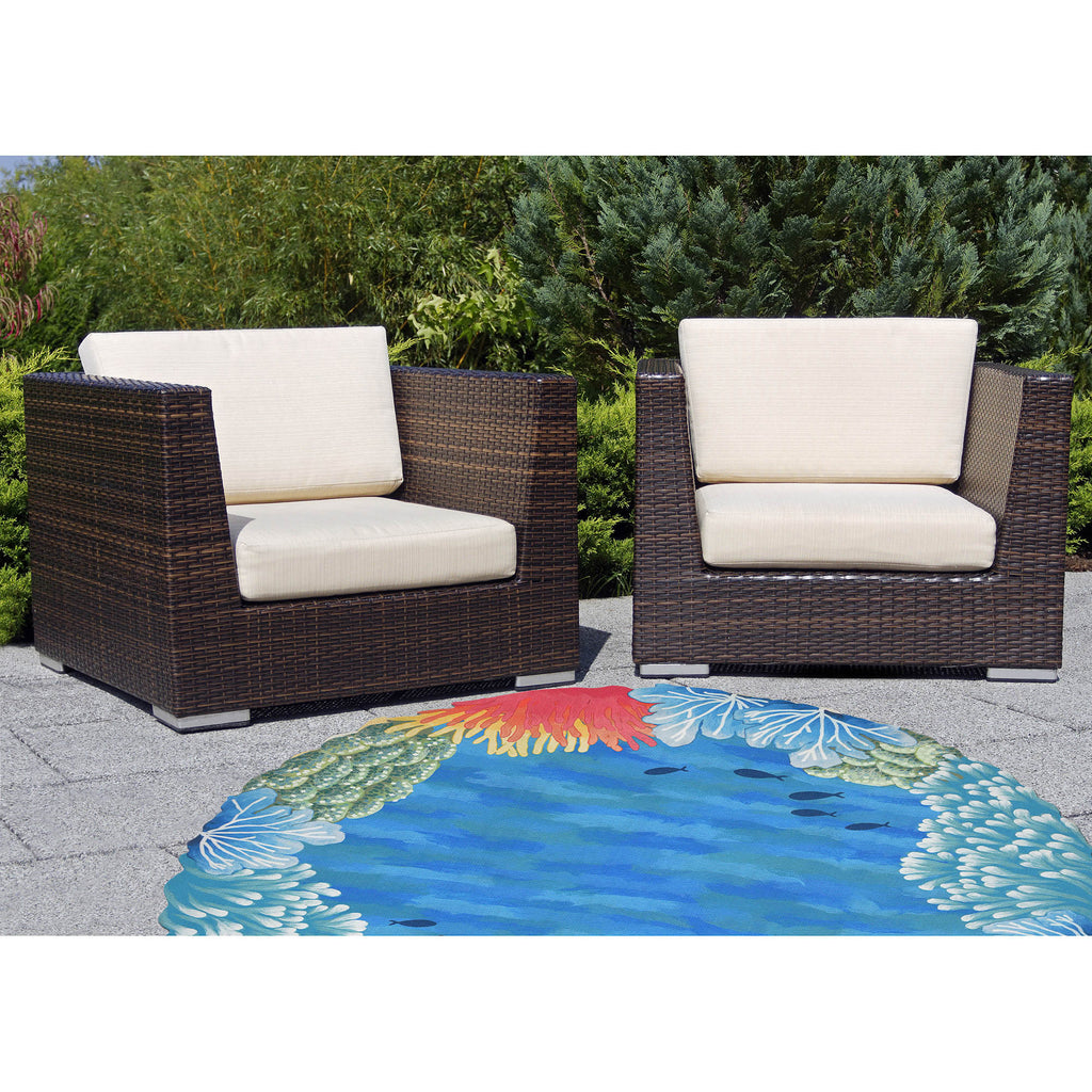 Trans Ocean Visions IV Reef Border Area Rug