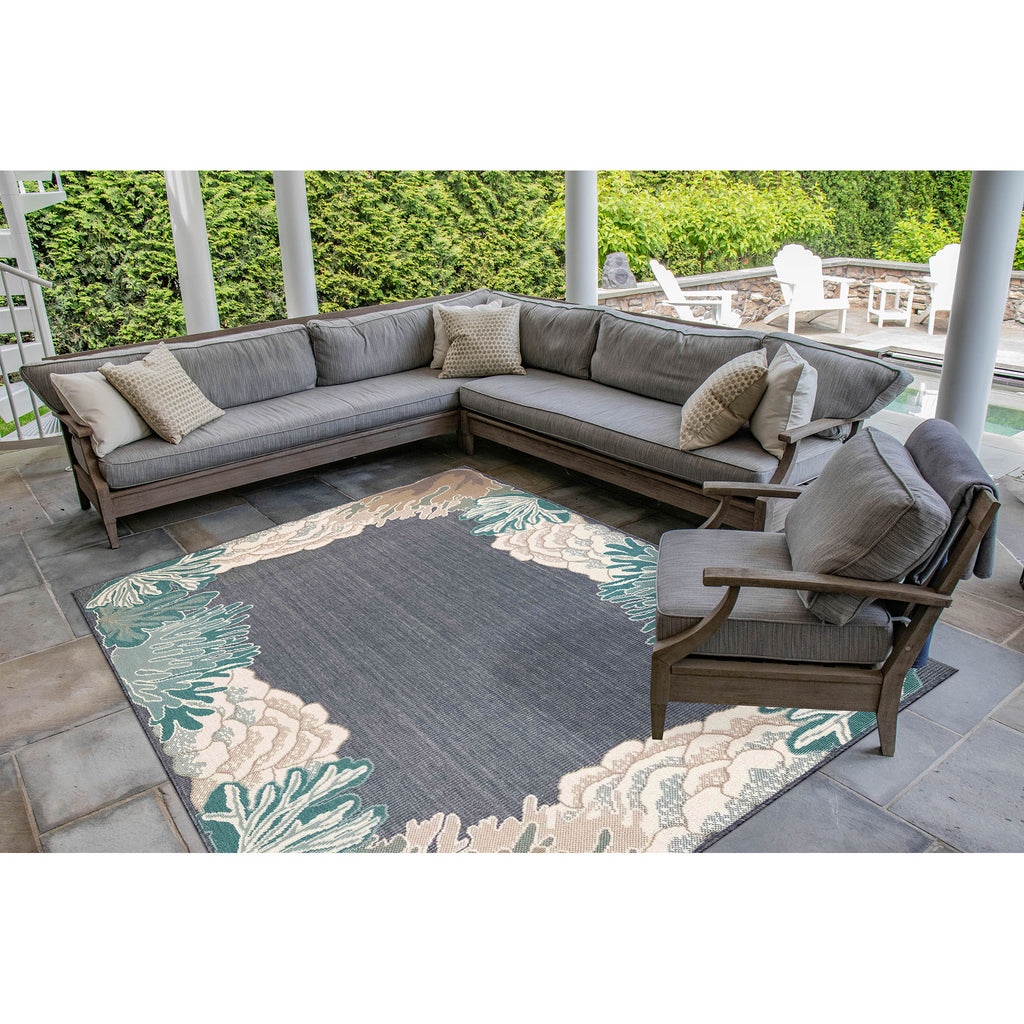 Trans Ocean Riviera Reef Border Area Rug