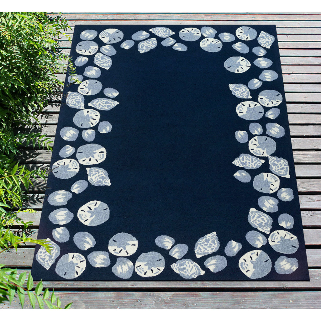 Trans Ocean Capri Seashell Border Area Rug