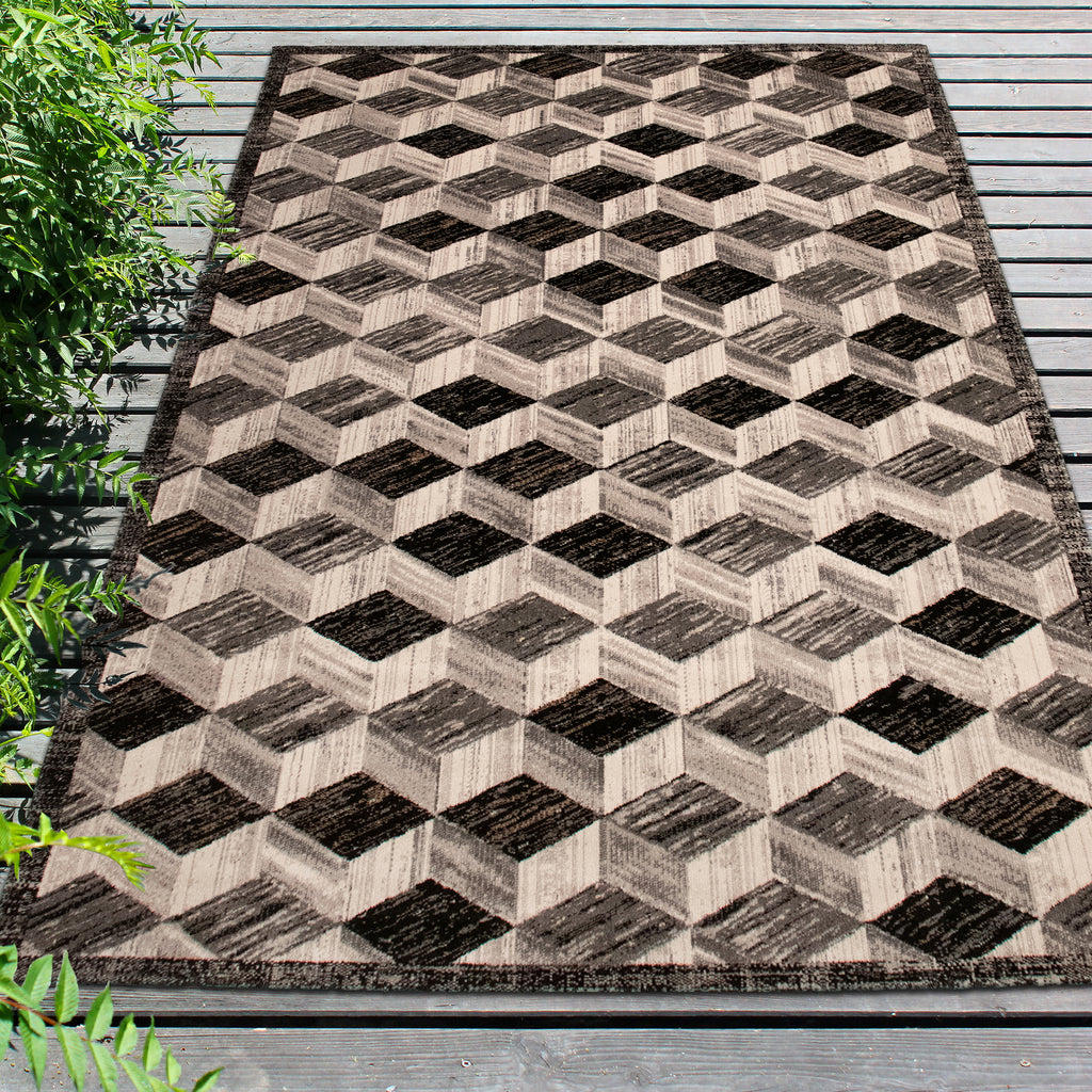 Trans Ocean Fresco Cubes Area Rug