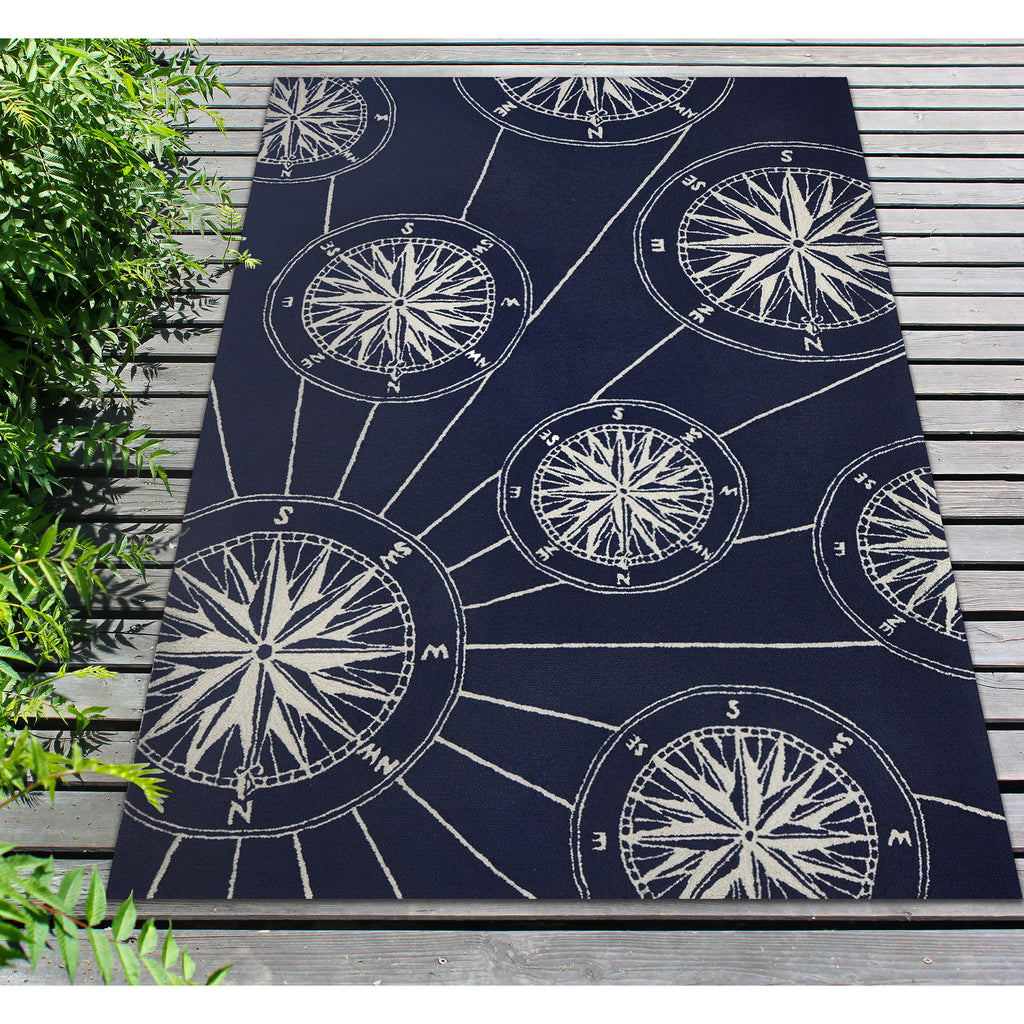 Trans Ocean Frontporch Compass Area Rug