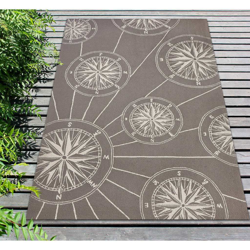 Trans Ocean Frontporch Compass Area Rug