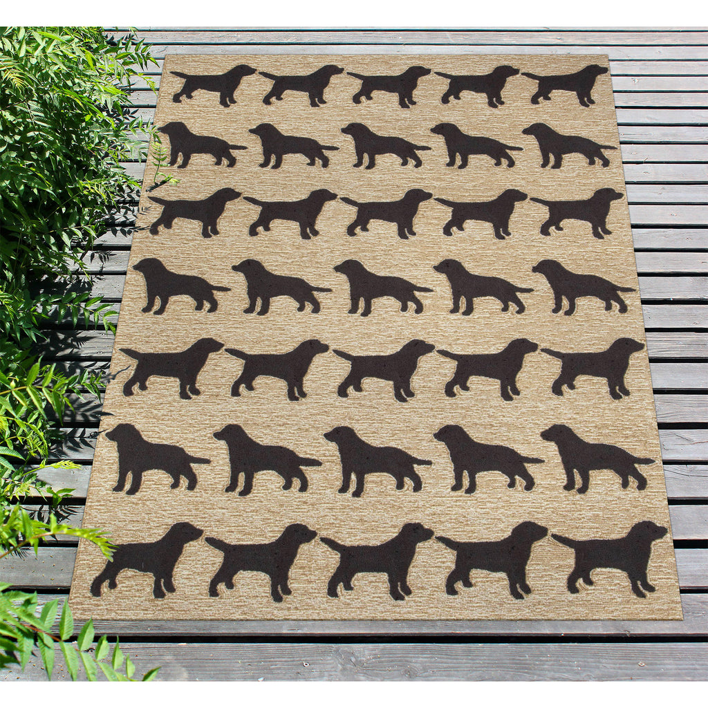 Trans Ocean Frontporch Doggies Area Rug