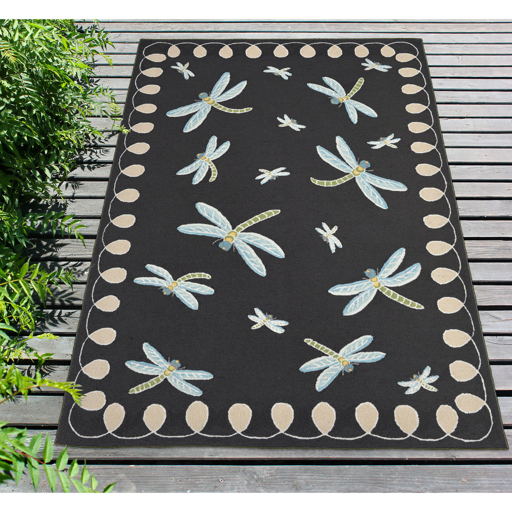 Trans Ocean Frontporch Dragonfly Area Rug