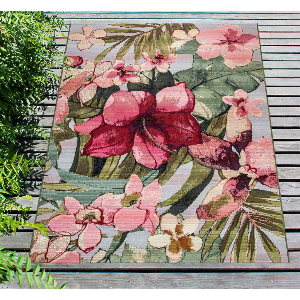 Trans Ocean Marina Tropical Floral Area Rug