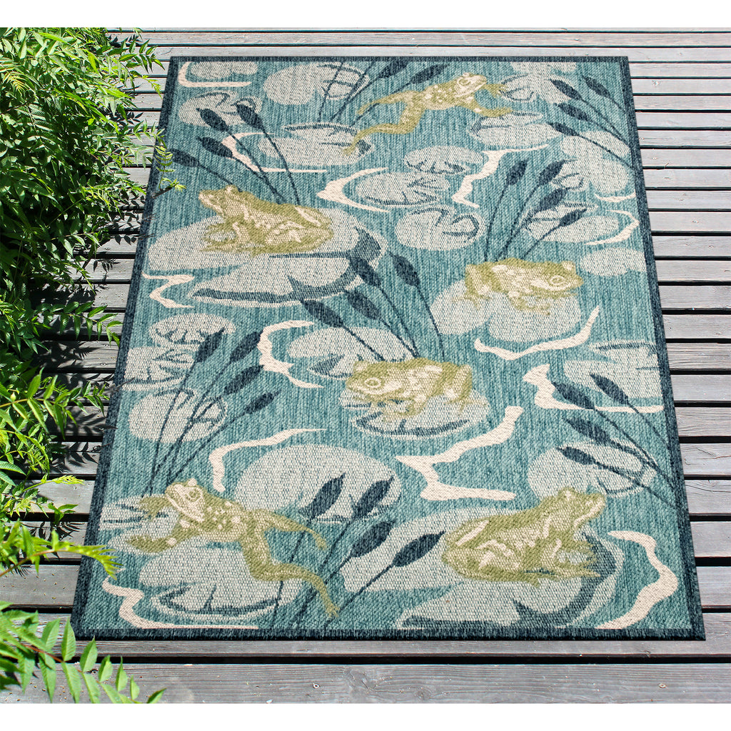 Trans Ocean Portofino Frog Pond Area Rug