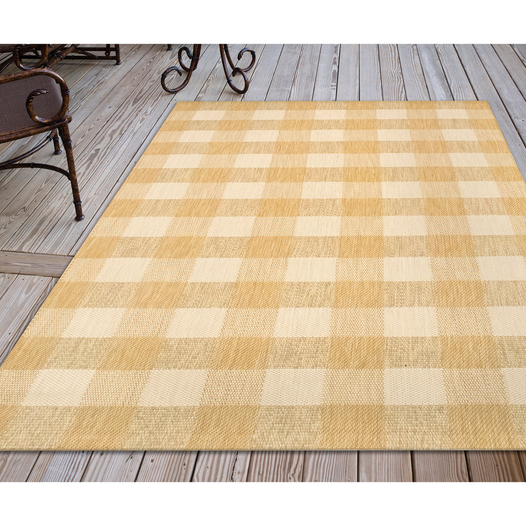 Trans Ocean Portofino Texture Plaid Area Rug