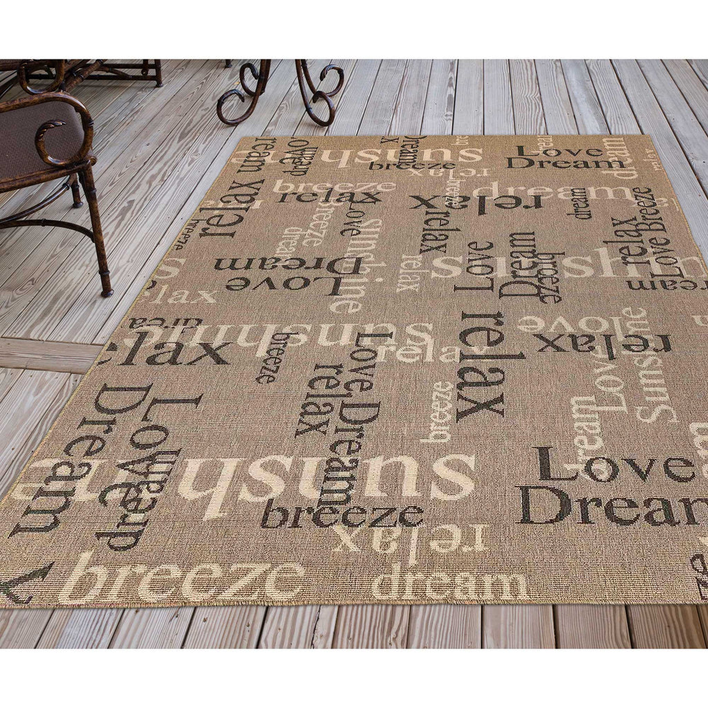 Trans Ocean Riviera Happy Words Area Rug