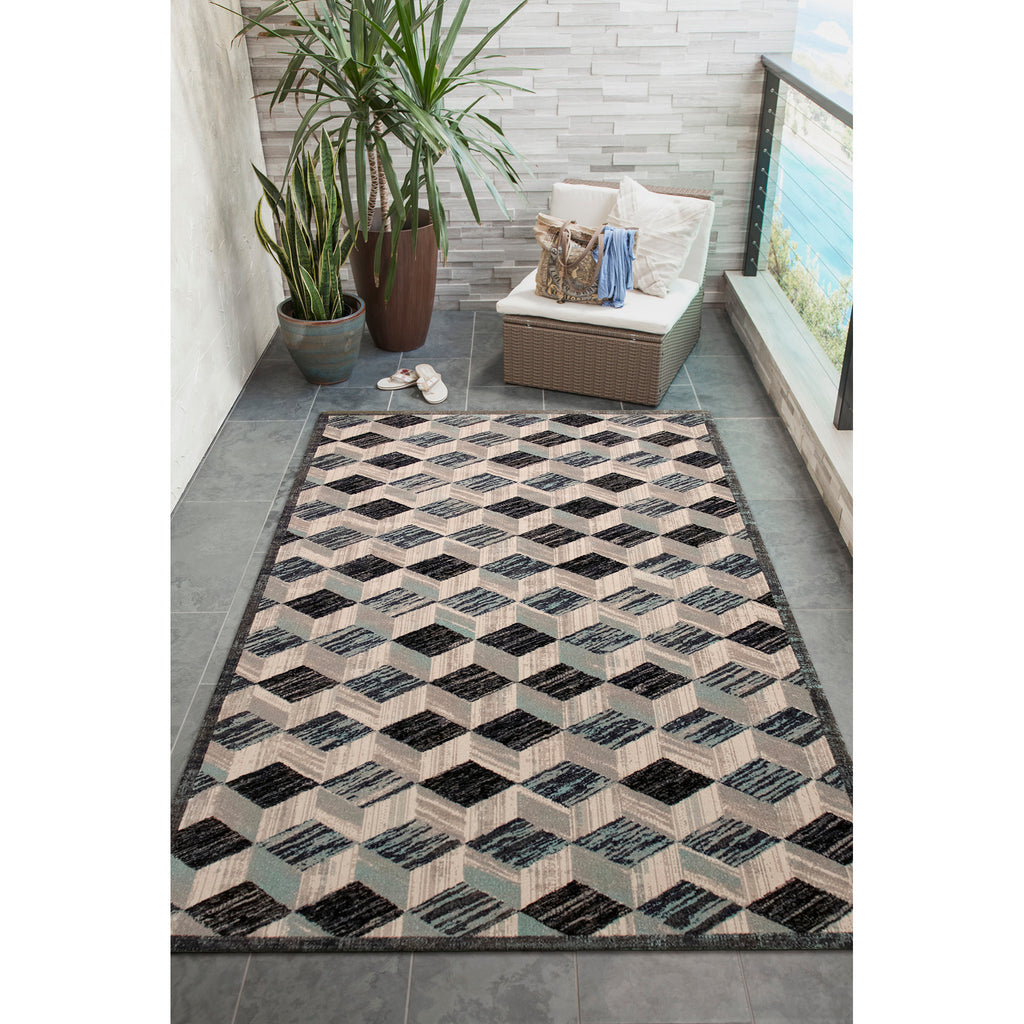 Trans Ocean Fresco Cubes Area Rug