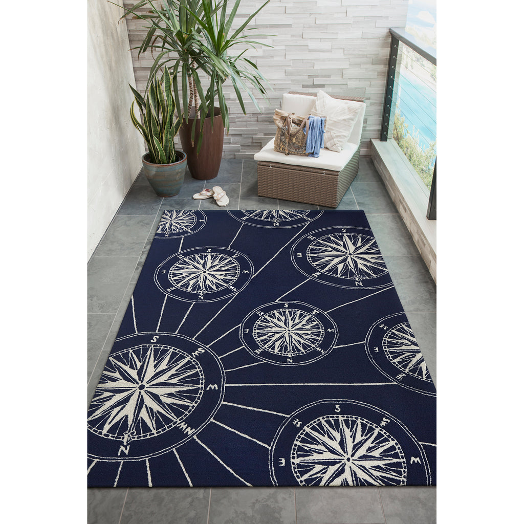 Trans Ocean Frontporch Compass Area Rug