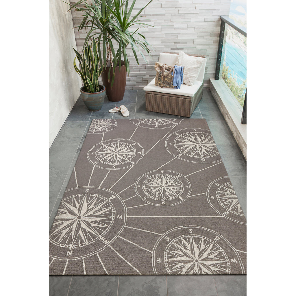 Trans Ocean Frontporch Compass Area Rug