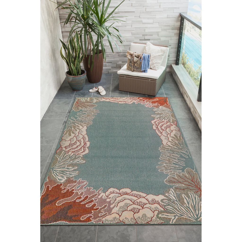 Trans Ocean Riviera Reef Border Area Rug