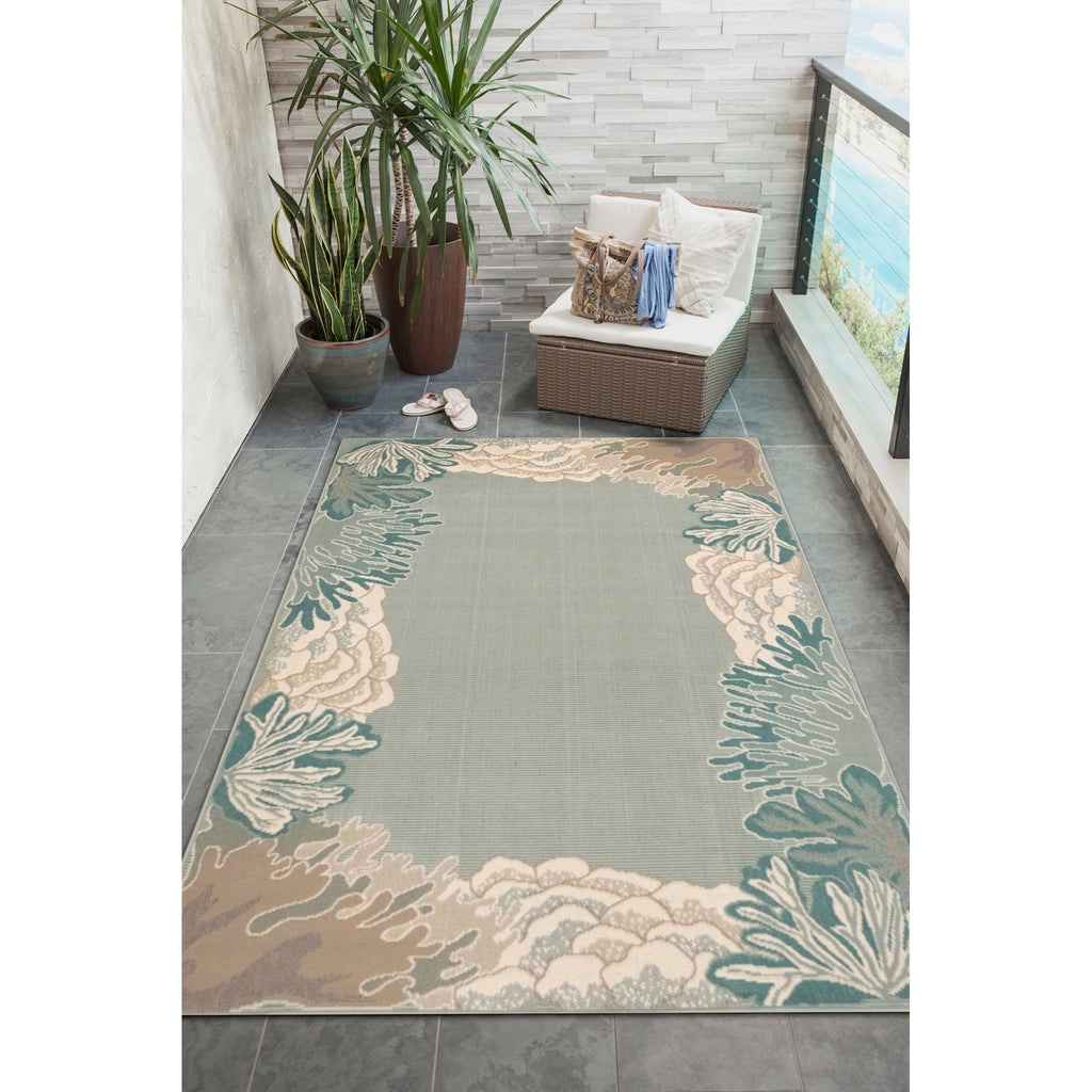 Trans Ocean Riviera Reef Border Area Rug