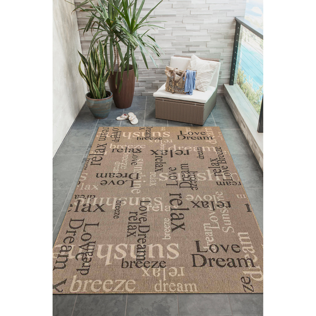 Trans Ocean Riviera Happy Words Area Rug