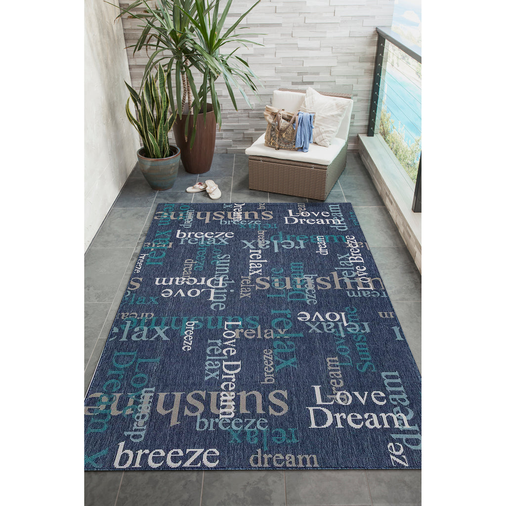 Trans Ocean Riviera Happy Words Area Rug