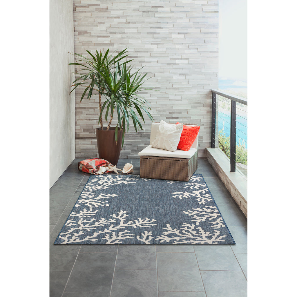 Trans Ocean Carmel Coral Border Area Rug