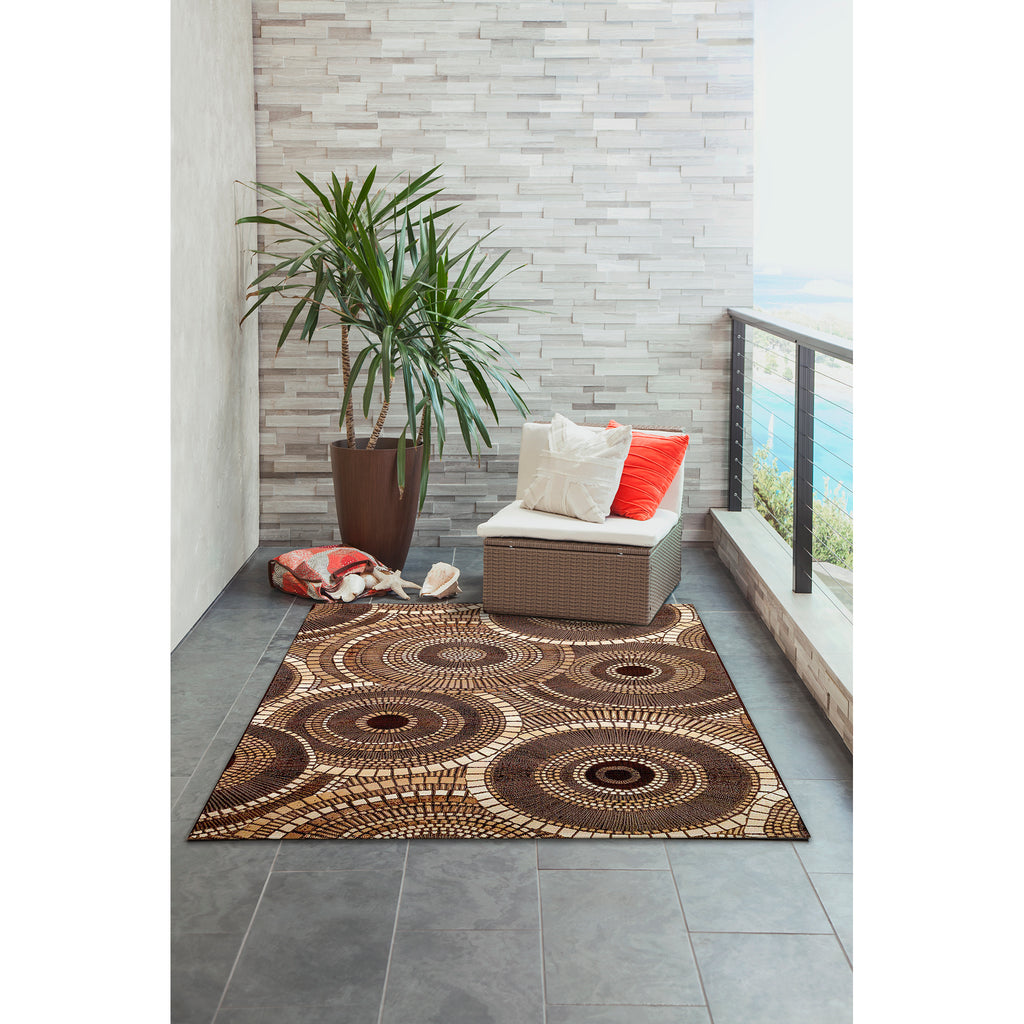 Trans Ocean Marina Circles Area Rug