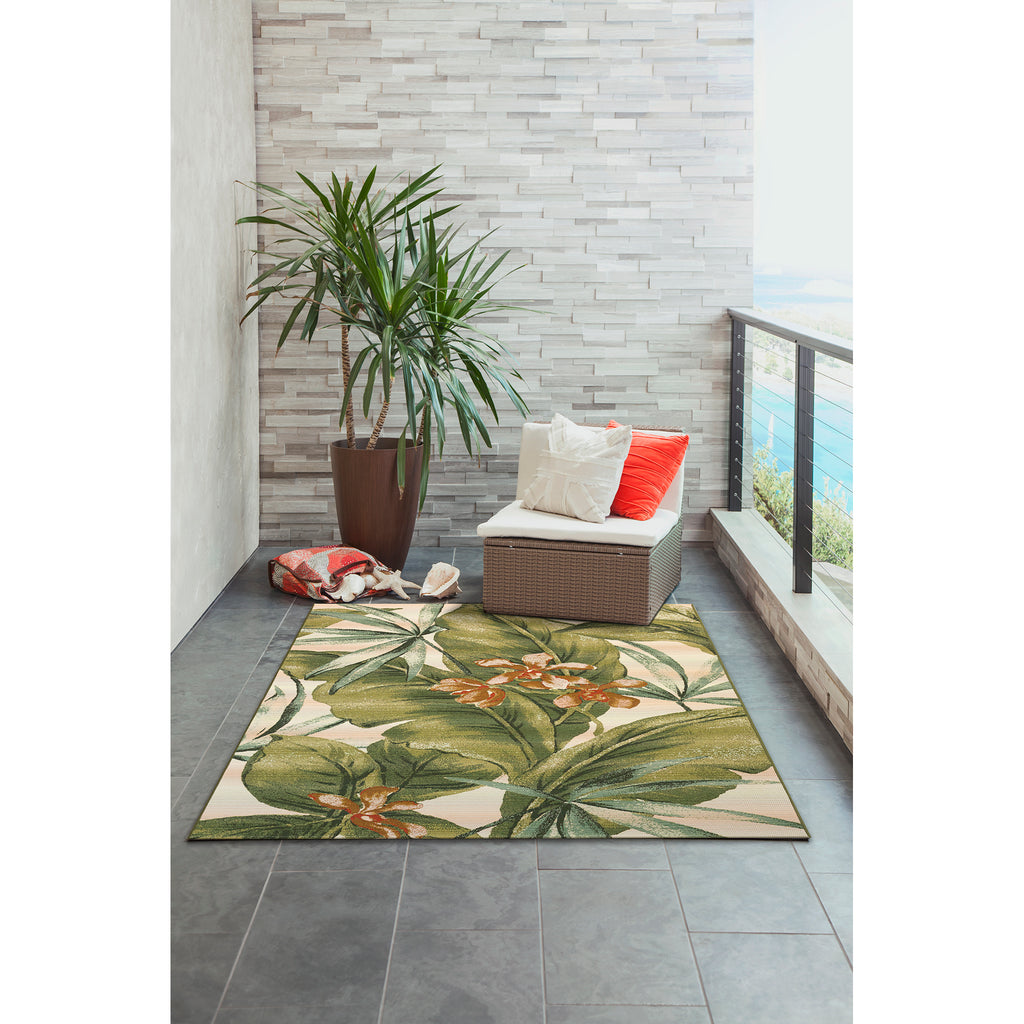 Trans Ocean Marina Tropical Leaf Area Rug