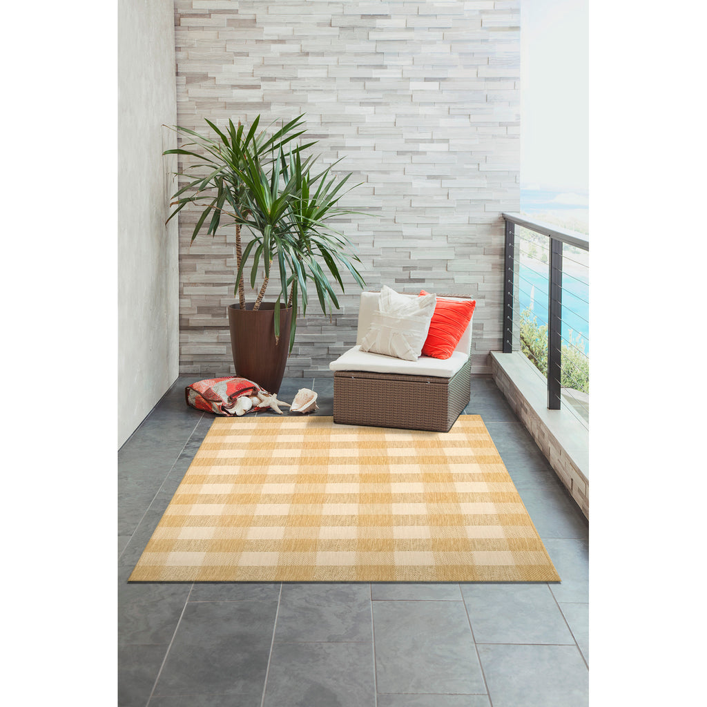 Trans Ocean Portofino Texture Plaid Area Rug