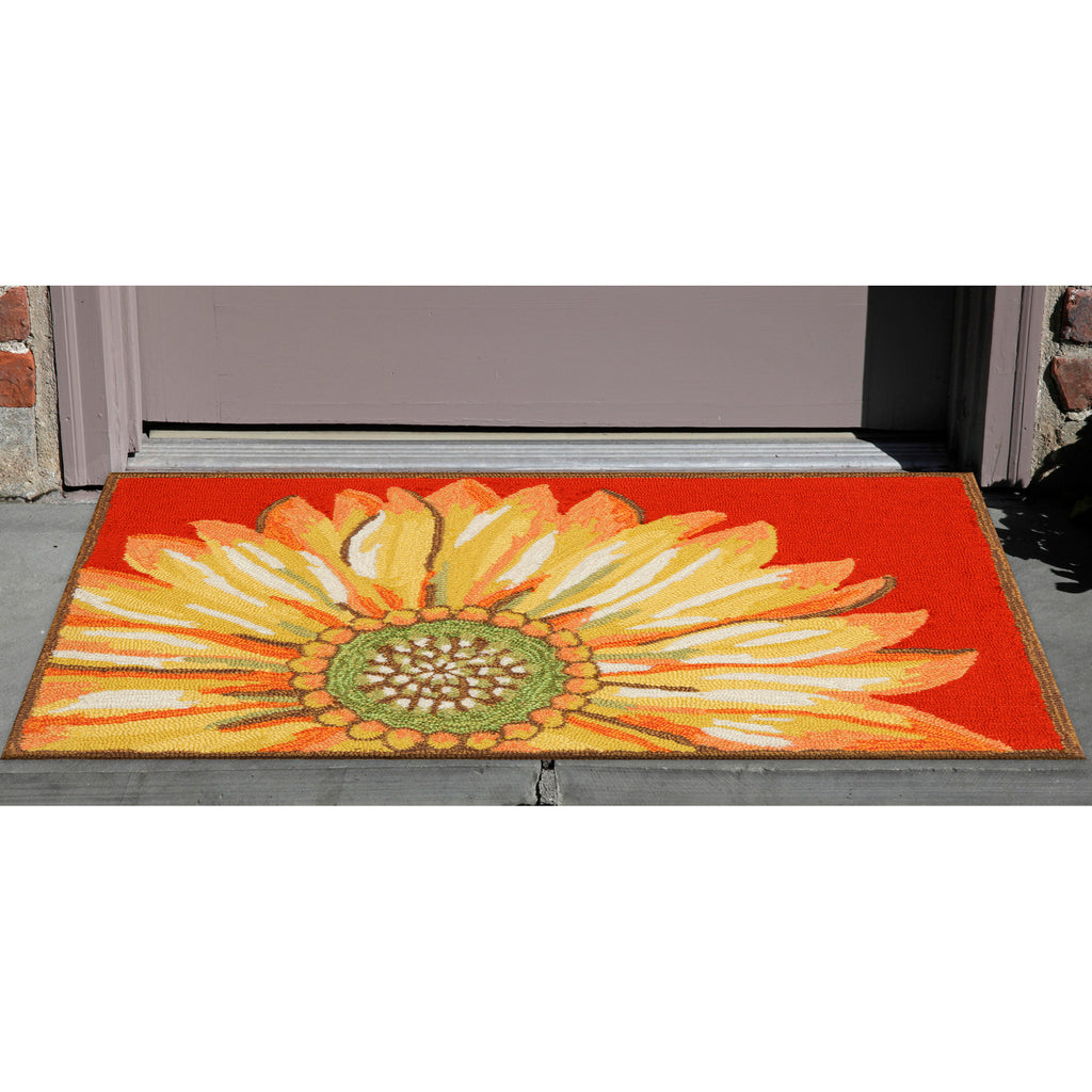 Trans Ocean Frontporch Sunflower Area Rug