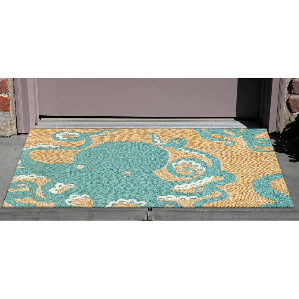 Trans Ocean Frontporch Octopus Area Rug