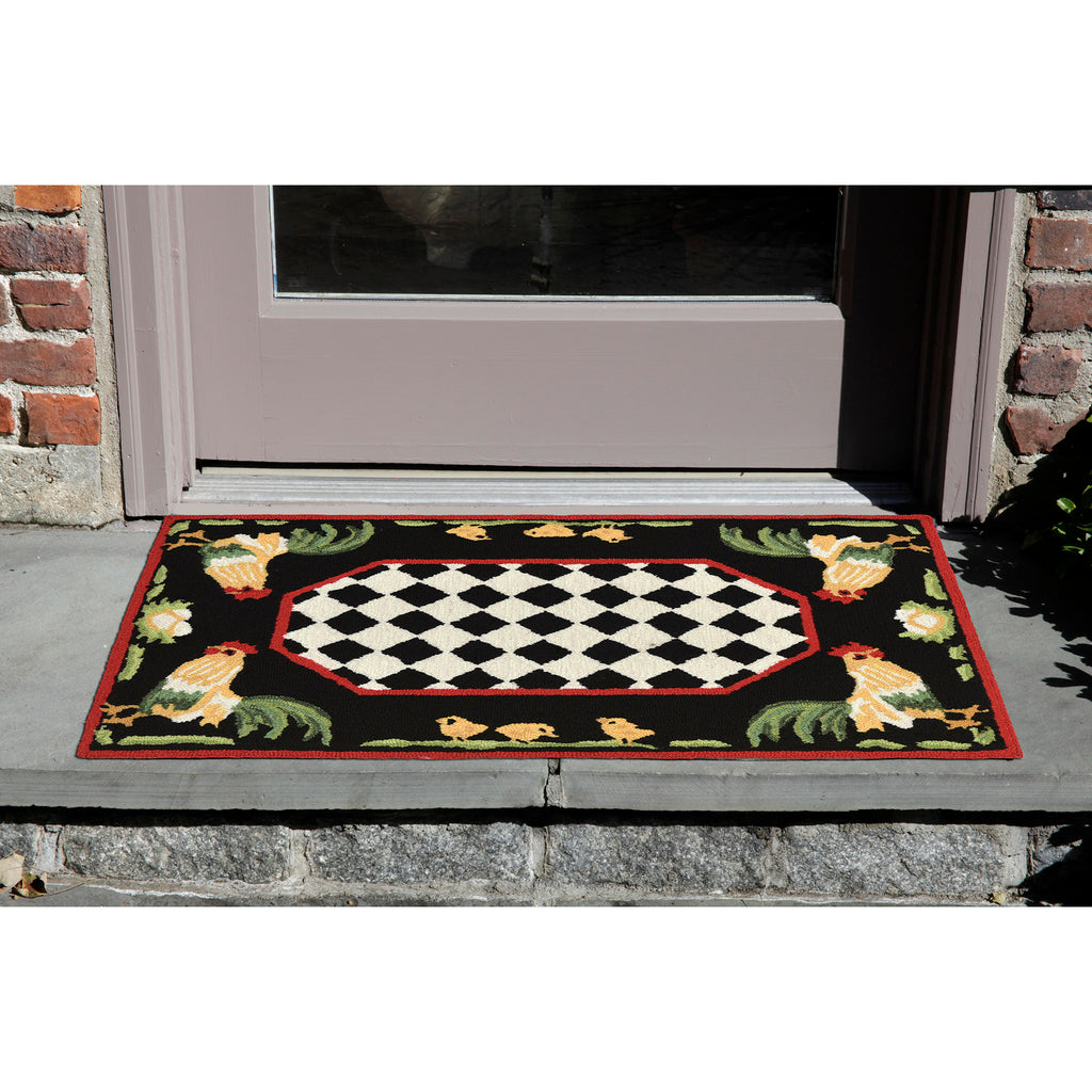 Trans Ocean Frontporch Rooster Area Rug
