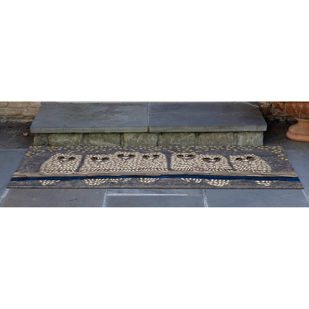 Trans Ocean Frontporch Owls Area Rug