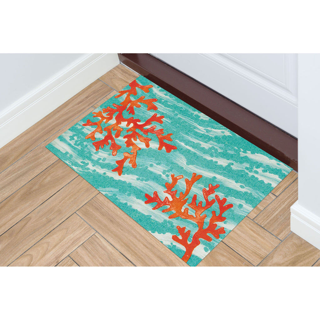 Trans Ocean Illusions Coral Wave Area Rug
