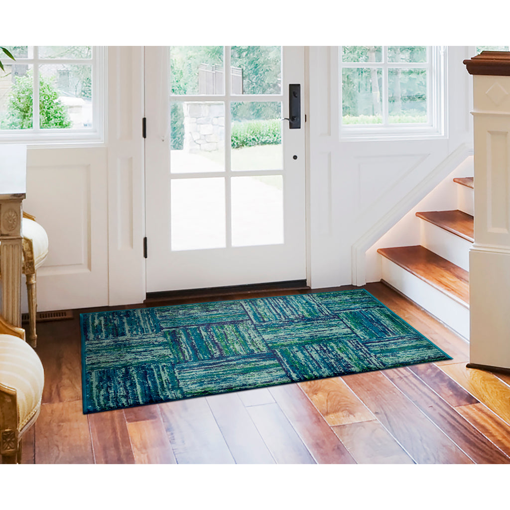 Trans Ocean Fiesta Squares Area Rug