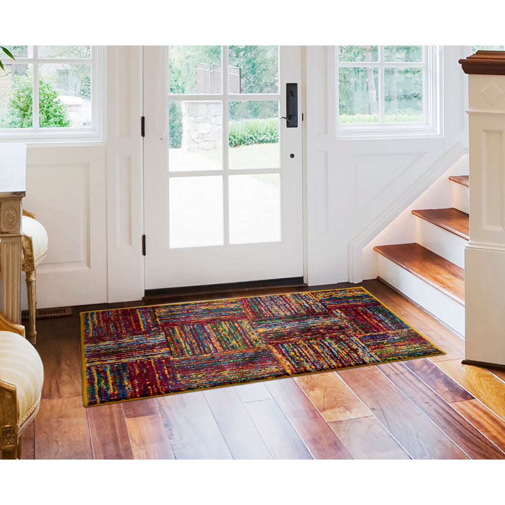 Trans Ocean Fiesta Squares Area Rug