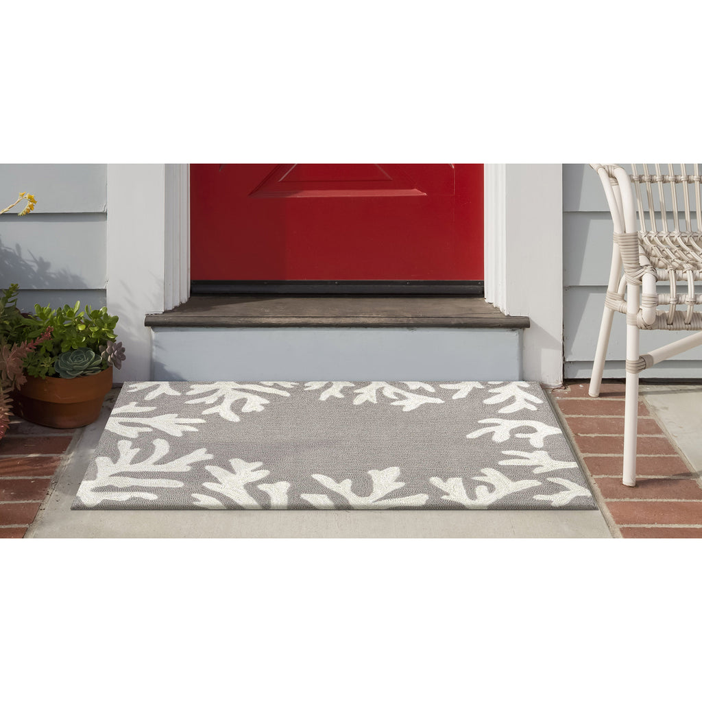 Trans Ocean Capri Coral Border Area Rug