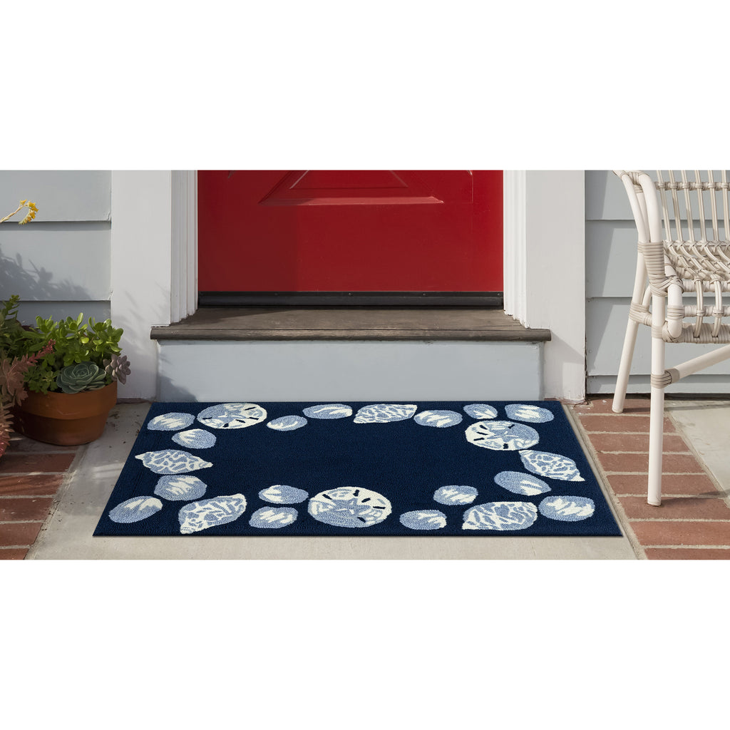 Trans Ocean Capri Seashell Border Area Rug