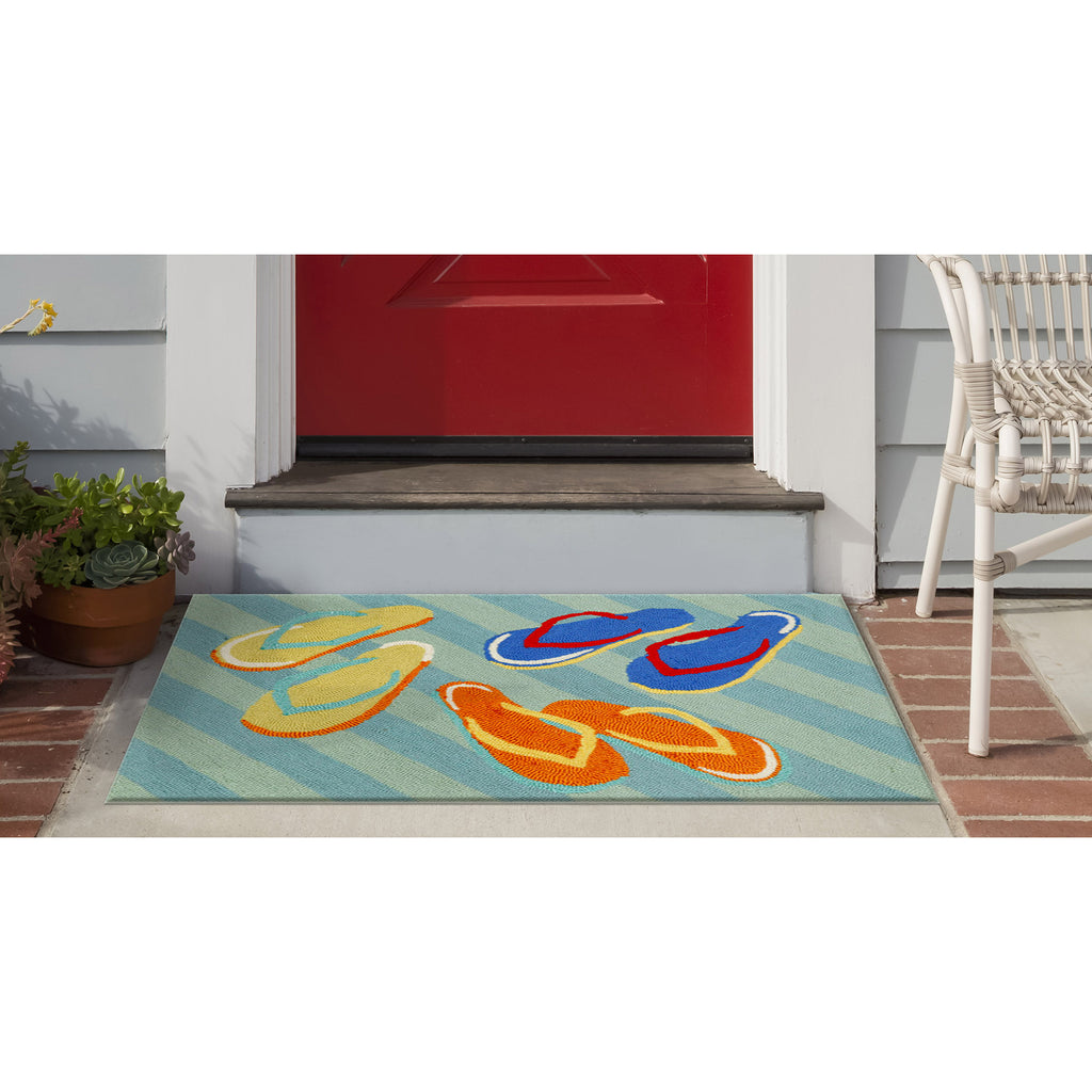 Trans Ocean Frontporch Flip Flops Area Rug