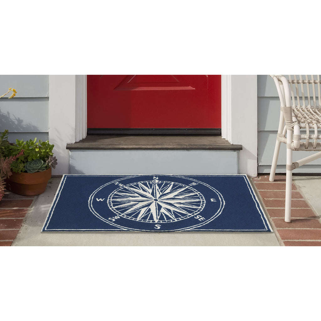 Trans Ocean Frontporch Compass Area Rug