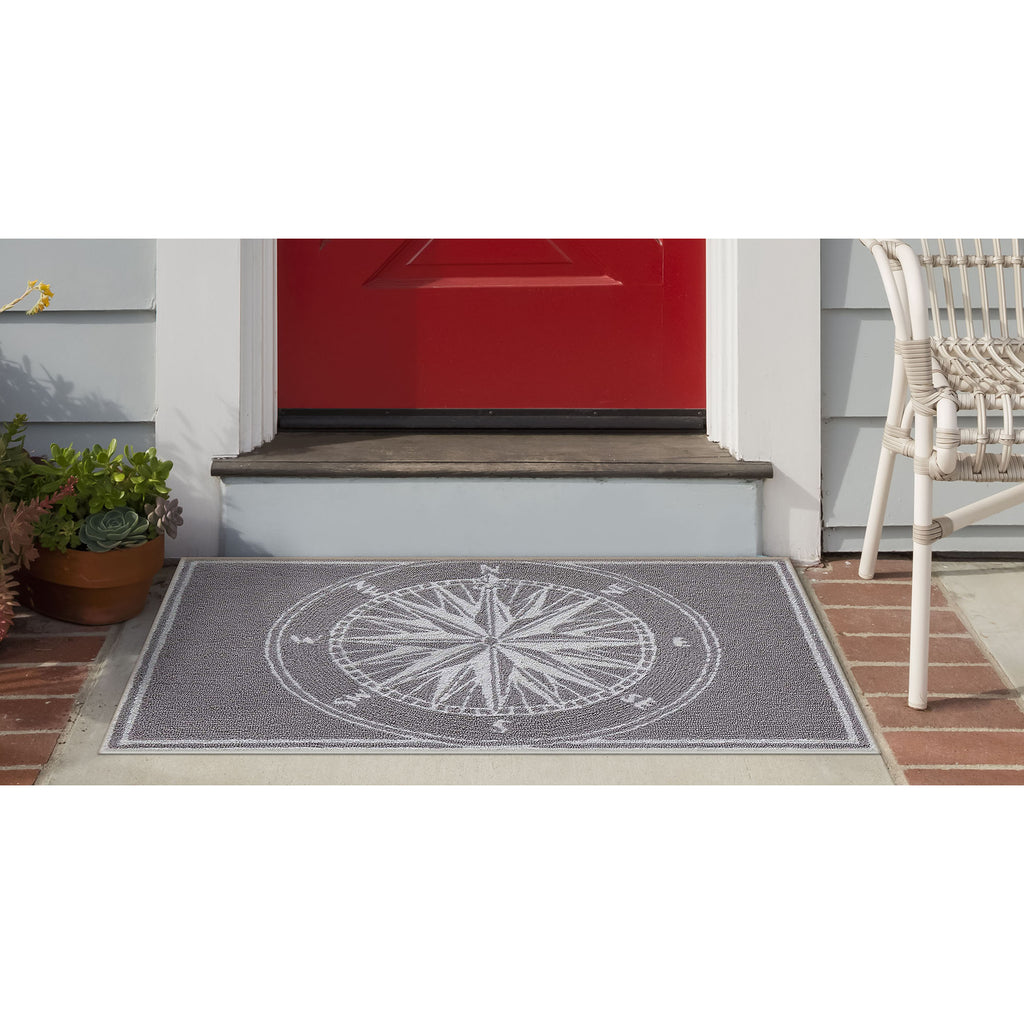 Trans Ocean Frontporch Compass Area Rug
