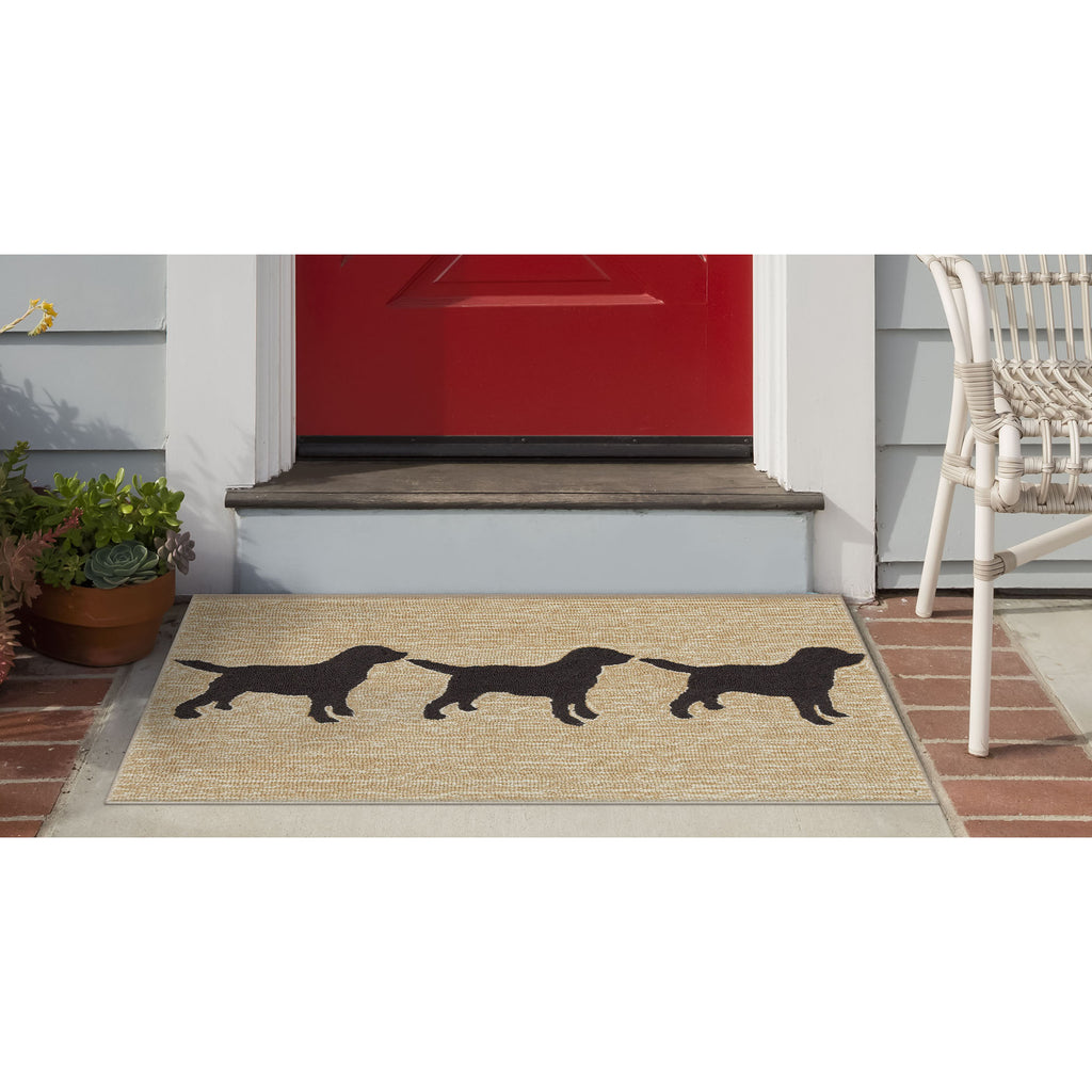 Trans Ocean Frontporch Doggies Area Rug