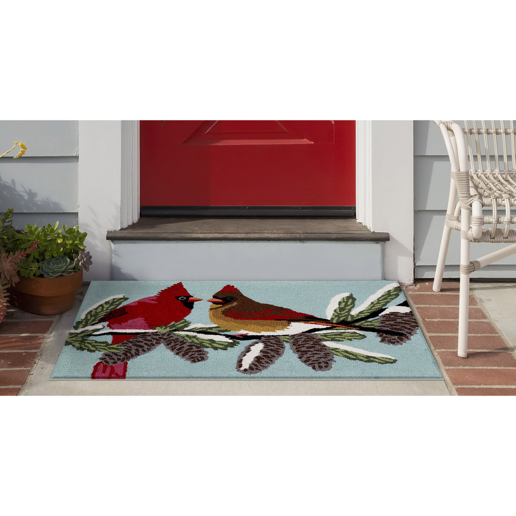 Trans Ocean Frontporch Cardinals Area Rug