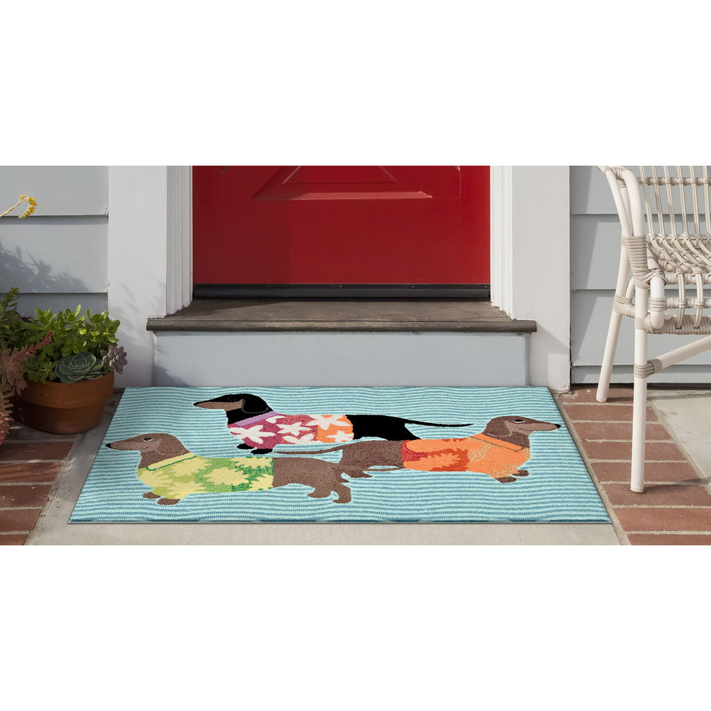 Trans Ocean Frontporch Tropical Hounds Area Rug