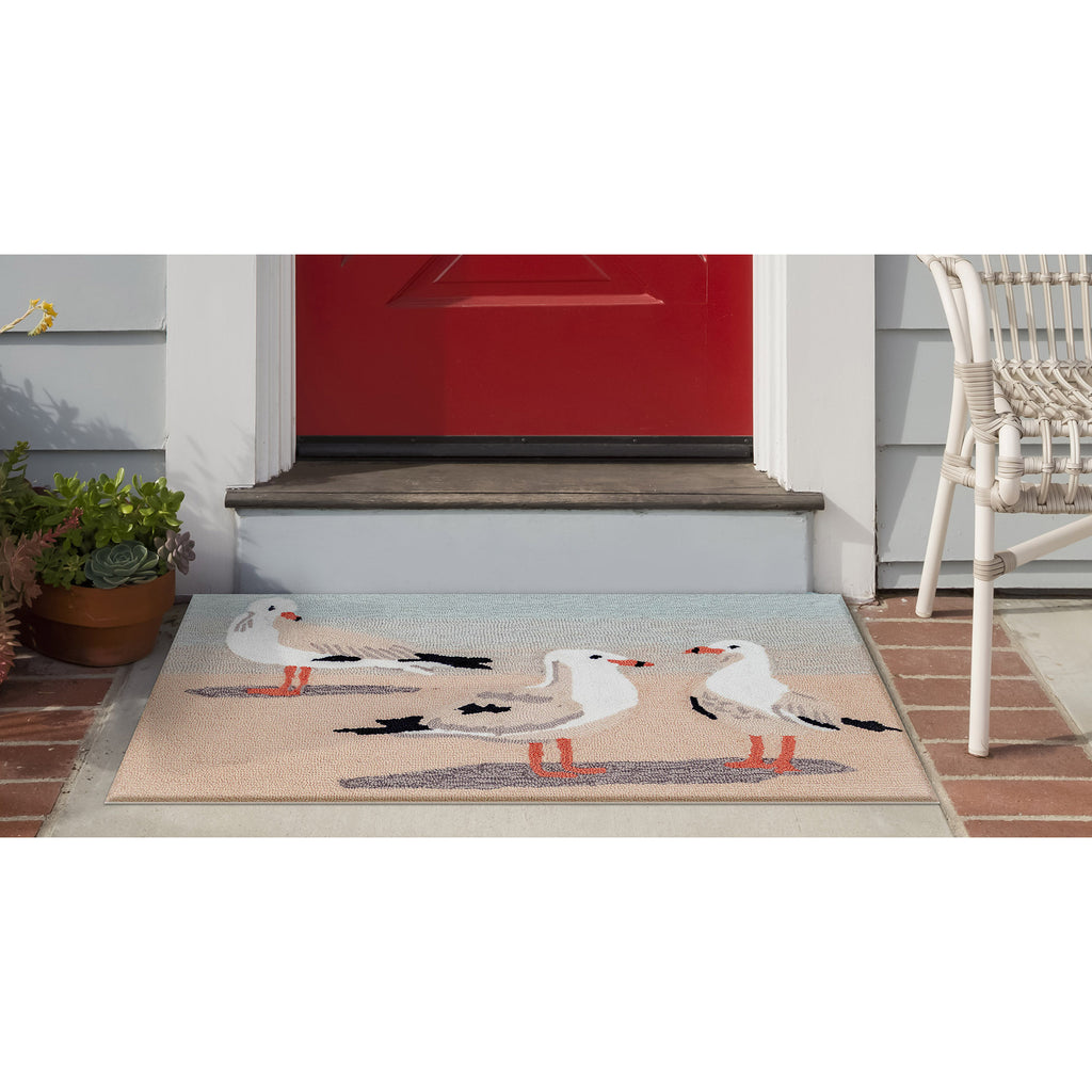 Trans Ocean Frontporch Gulls Area Rug