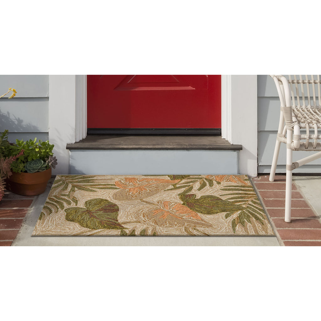 Trans Ocean Ravella Tropical Leaf Area Rug