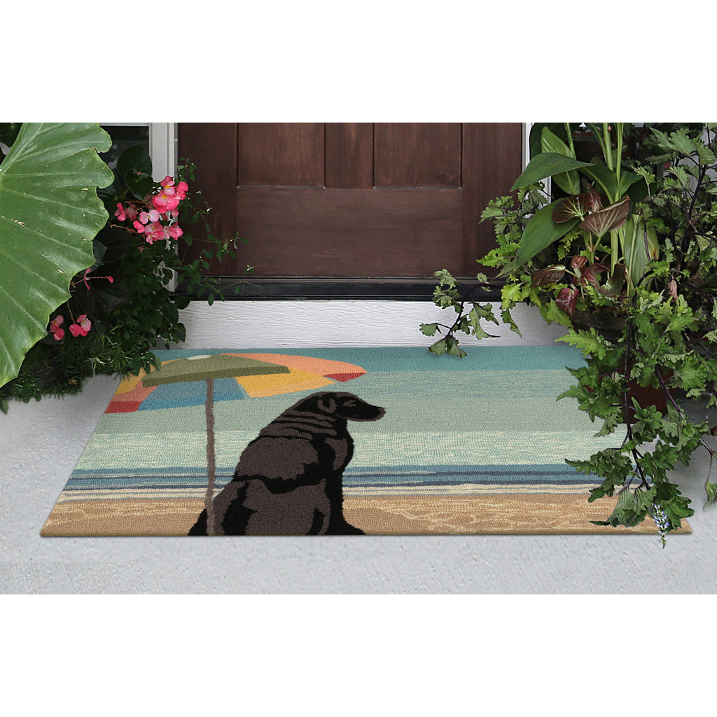 Trans Ocean Frontporch Parasol And Pup Area Rug