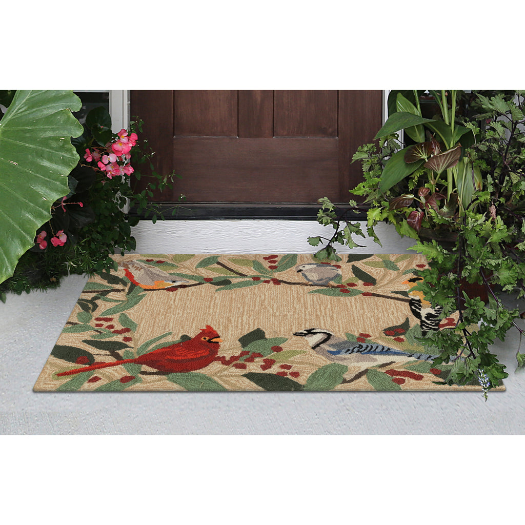 Trans Ocean Frontporch Bird Border Area Rug