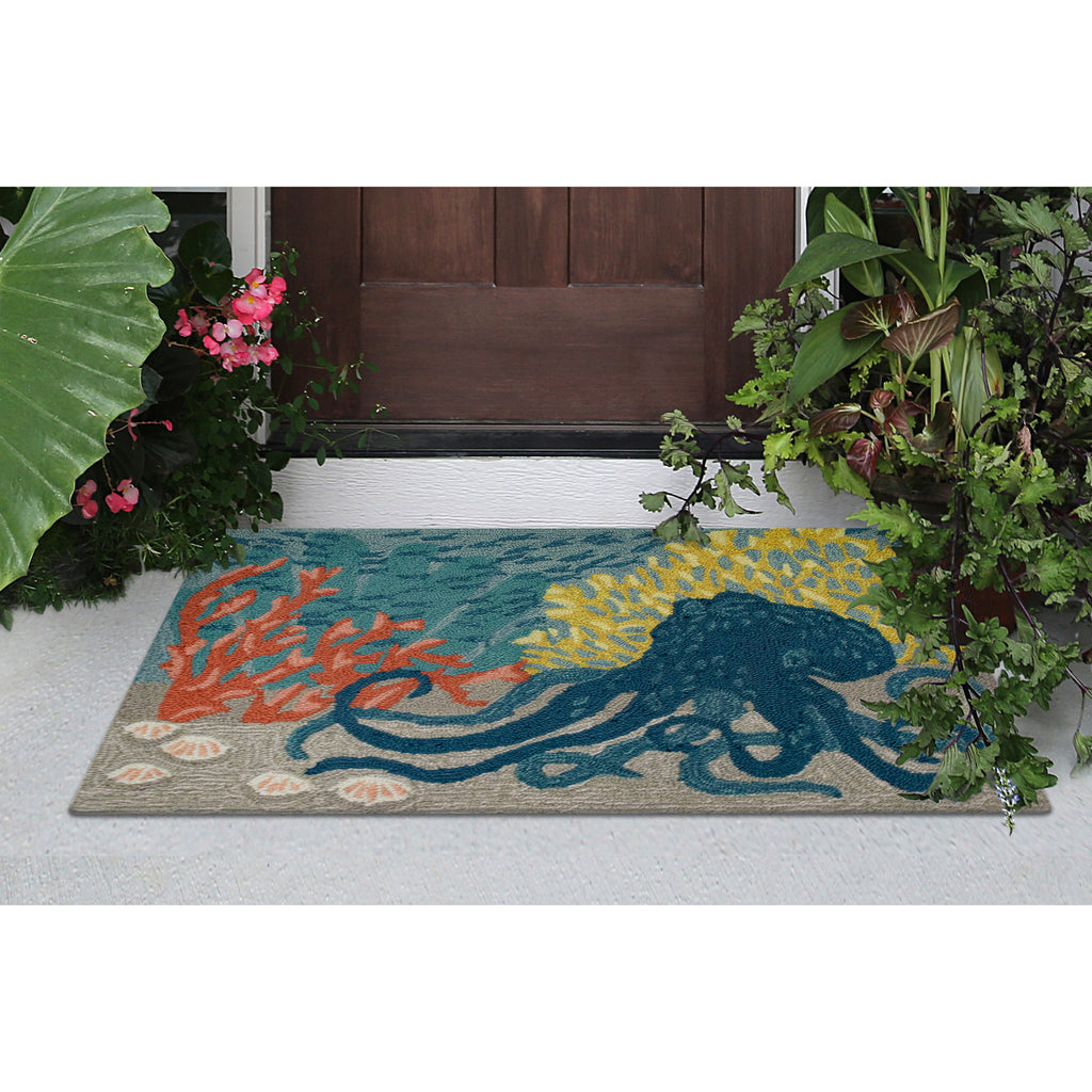 Trans Ocean Frontporch Octopus Area Rug