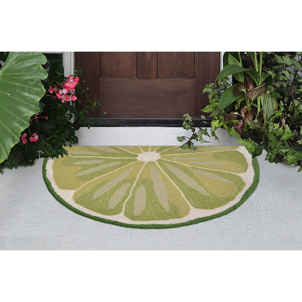 Trans Ocean Frontporch Lime Slice Area Rug